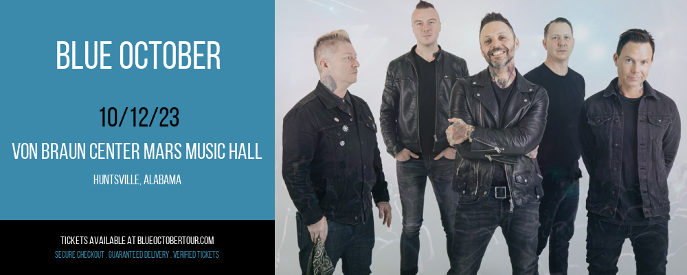 Blue October at Von Braun Center Mars Music Hall at Von Braun Center Mars Music Hall