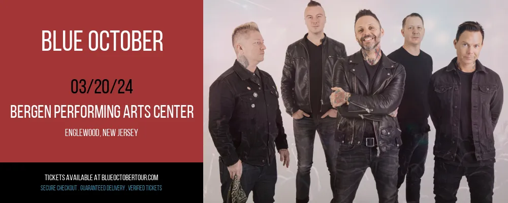 Blue October at Bergen Performing Arts Center at Bergen Performing Arts Center